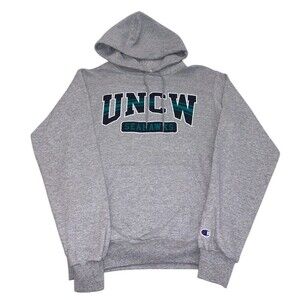 UNC Wilmington UNCW Seahawks Champion Hoodie Sweatshirt Women's Small Gray